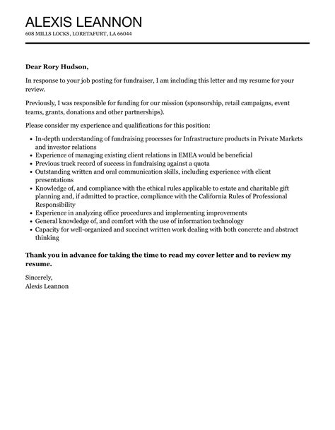 fundraiser cover letter examples|Fundraiser Cover Letter Example (Free Guide).